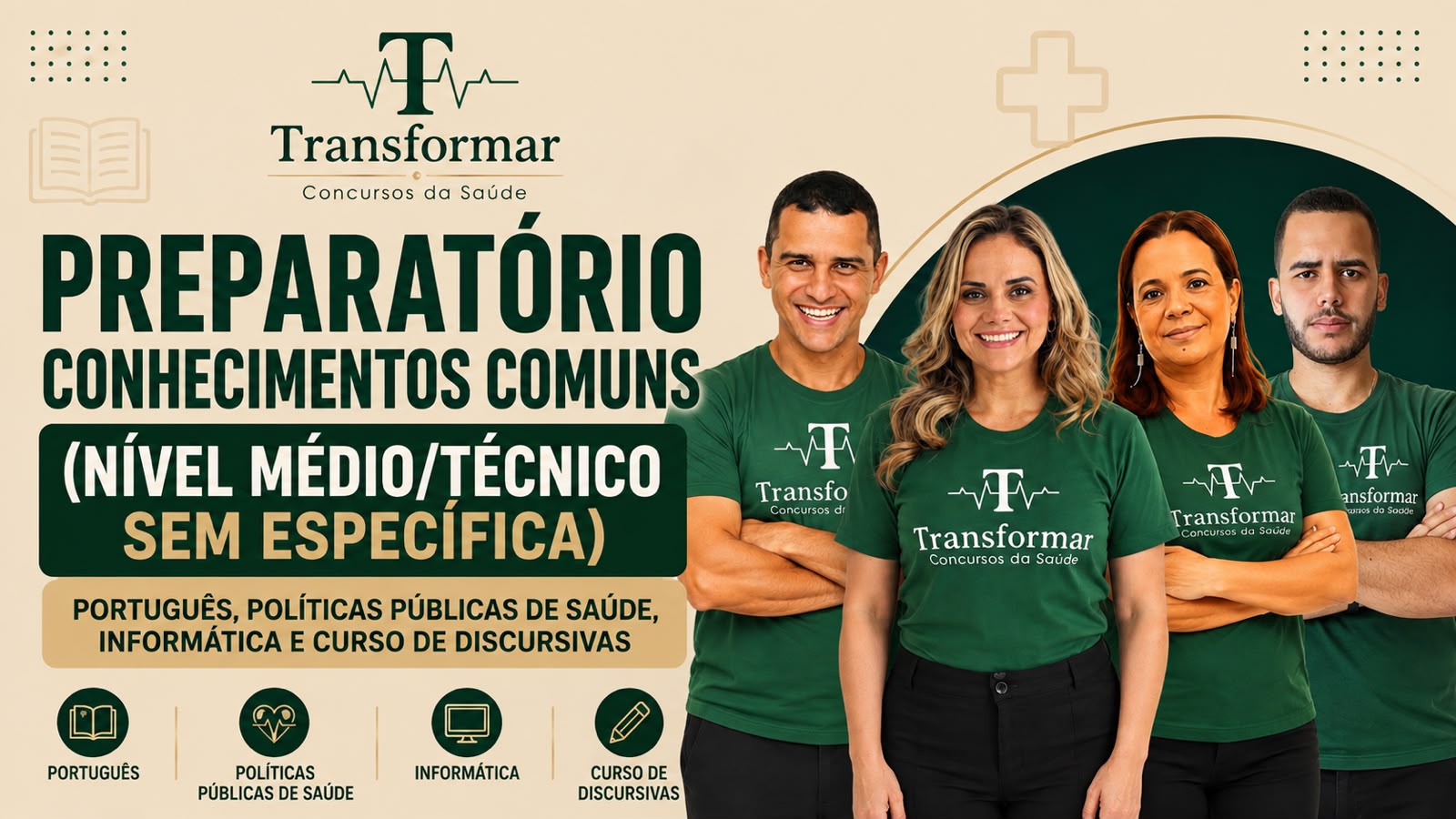 Preparatório Conhecimentos Comuns de nível médio e técnico para a SES/RJ, sem conteúdo específico
